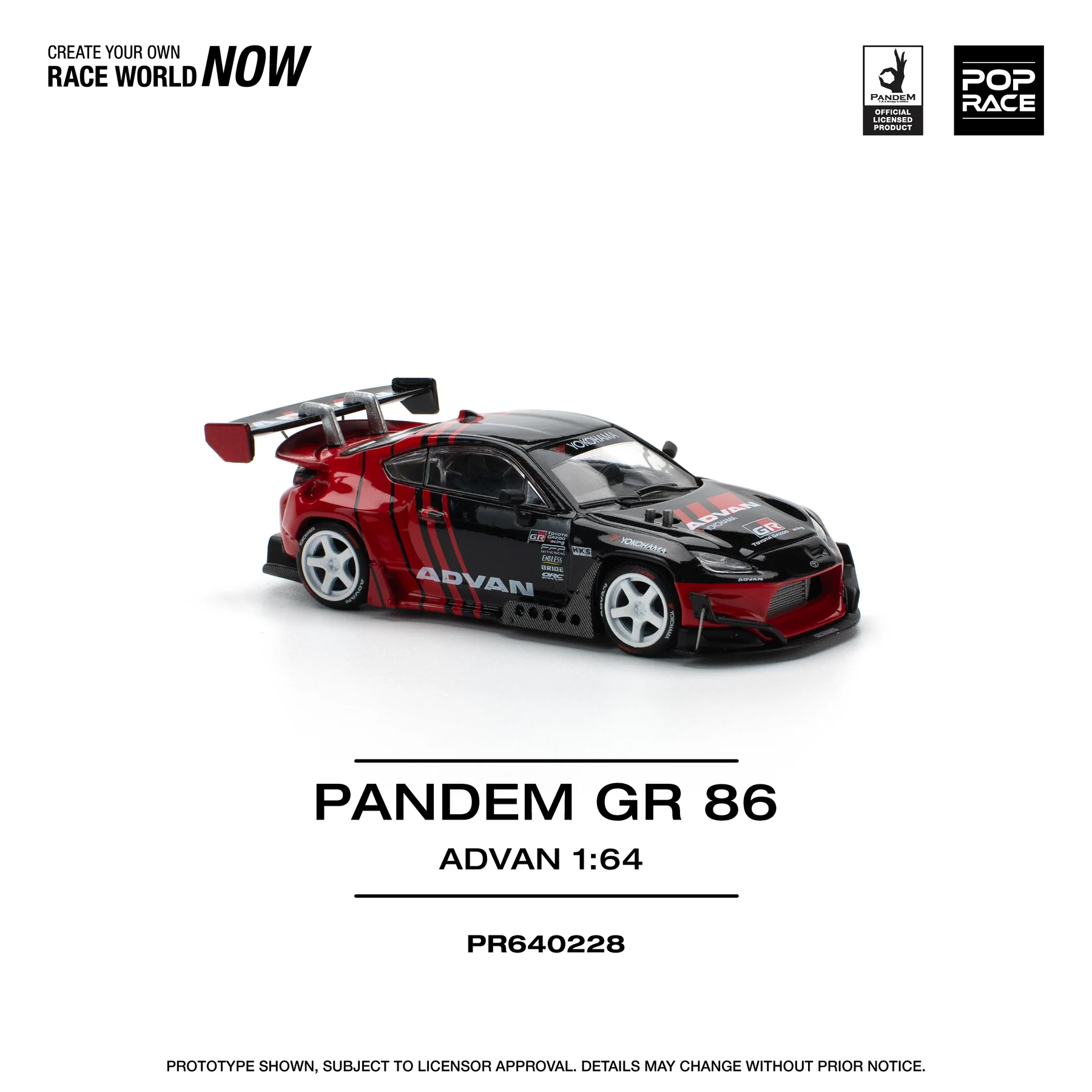 POPRACE 1:64 PR640228 Pandem GR86 - Advan - Image 4