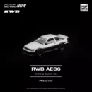 POP RACE 1:64 PR640496 RWB AE86 WHITE BLACK