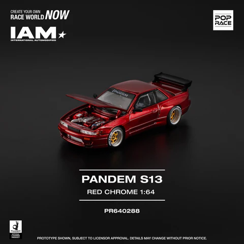 POP RACE 1/64 PR640288 Pandem S13 Red Chrome