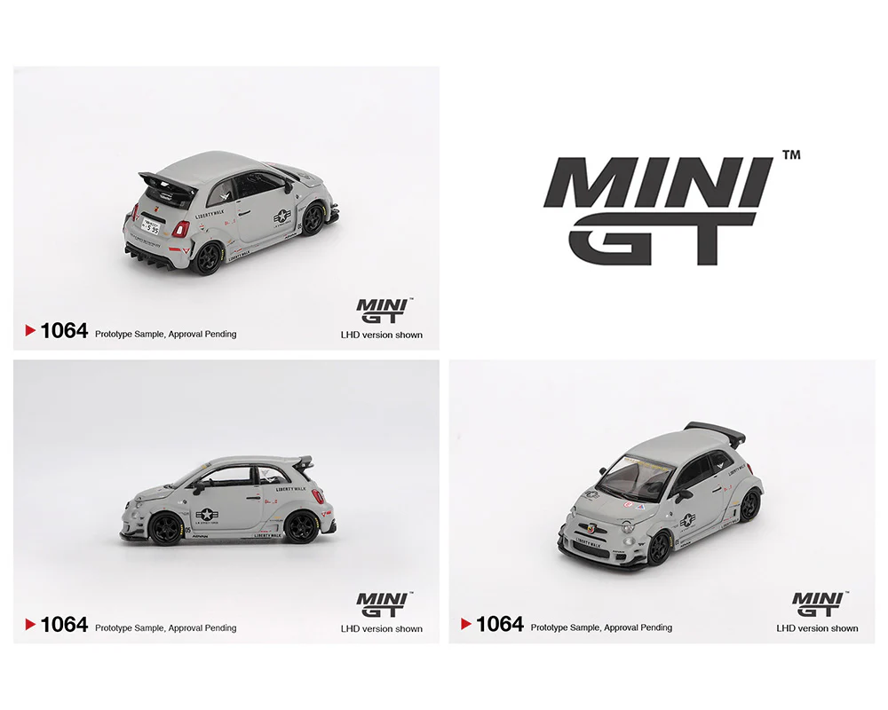 MINIGT 1:64 MGT01064 Abarth 595 LB-WORKS x Abas Works Fighters – Matte Grey - Image 2