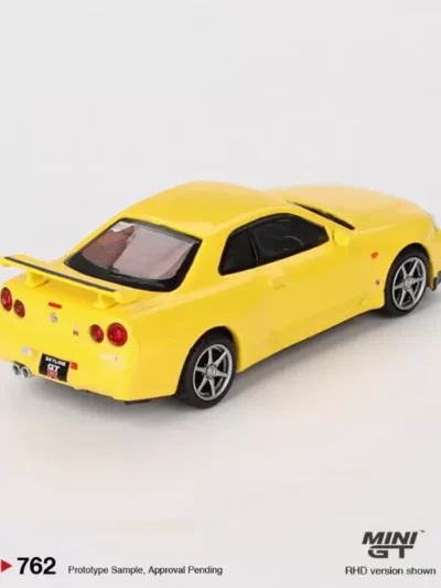Mini GT 1:64 MGT00762 Nissan Skyline GT-R (R34) V-Spec Lightning Yellow