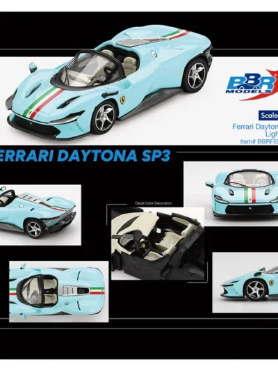 BBRFER64020 BBR Models 1:64 Ferrari Daytona SP3 Light Blue Limited Edition