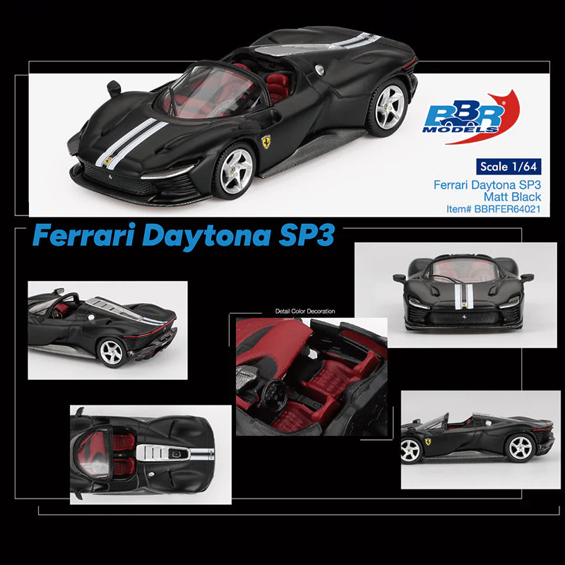 BBR Model 1:64 Ferrari Daytona SP3 – Matt Black – Limited Edition BBRFER64021
