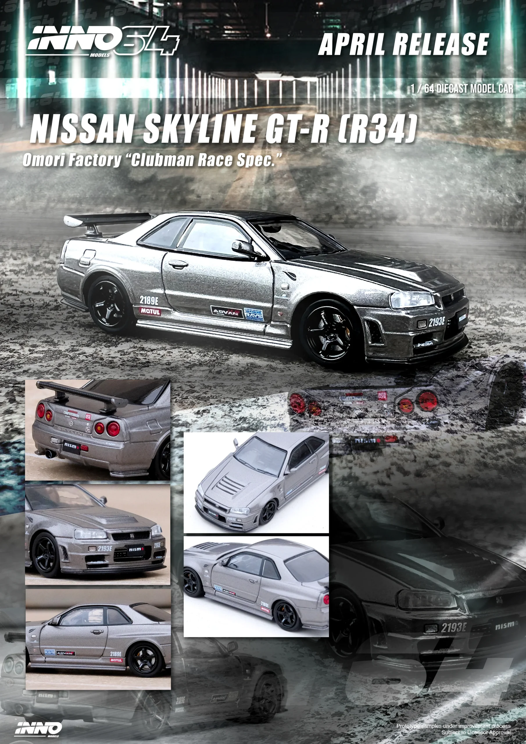 INNO64 164 GT-R (R34) OMORI FACTORY CLUBMAN RACE SPEC