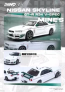 INNO64 164 NISSAN SKYLINE GT-R (R34) V-SPEC N1 TUNED BY MINE'S