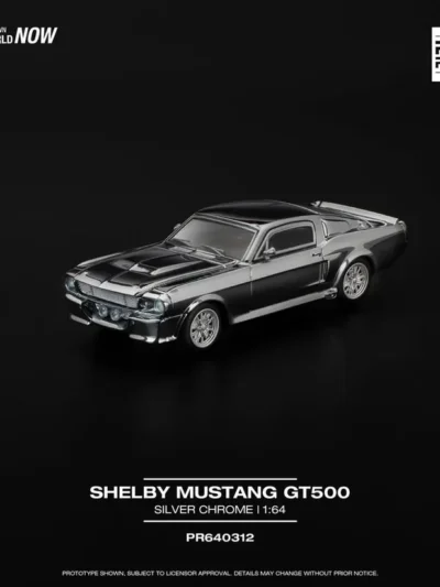 PR640312 POPRACE 164 SHELBY MUSTANG GT500 SILVER CHROME