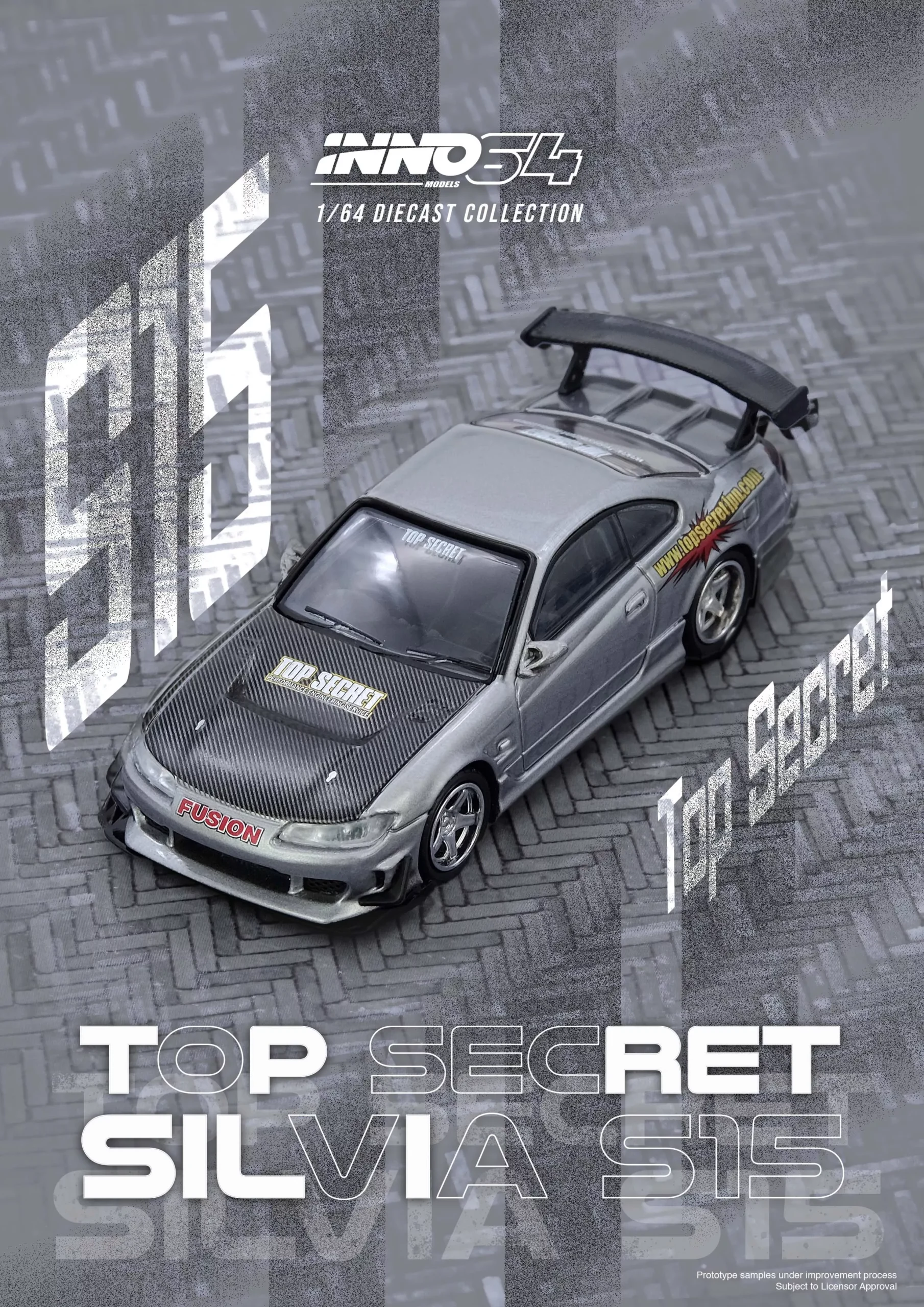 INNO64 1/64 "Top Secret" Silvia (S15) SILVER